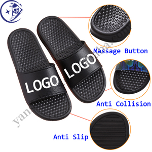 Claquettes personnalisées en caoutchouc 3D imprimées pour hommes, avec logo et design sur mesure, pour club - Product Image 3