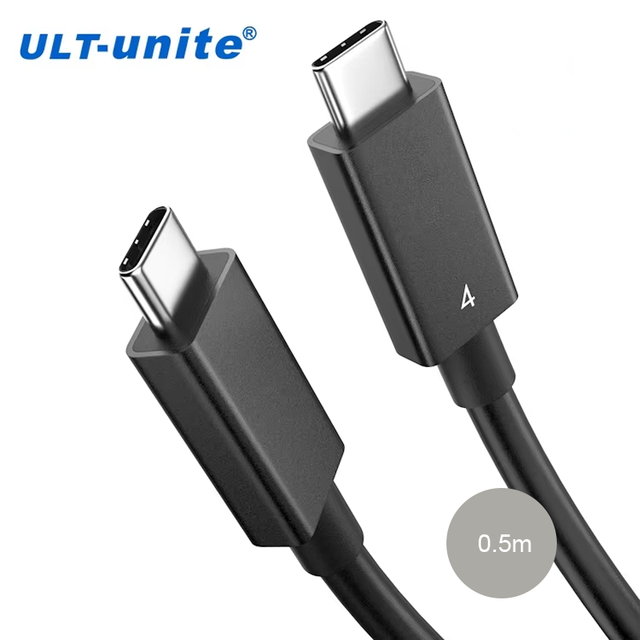 ULT-unite 8K 60Hz TB4 Cable 40Gbps Data Transfer 100W Charging Type C to C Thunderbolt 4 Cable Compatible USB4/Thunderbolt 3