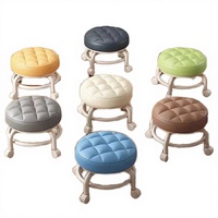 Tabouret à roulettes universel industriel en plastique pour usage domestique, idéal pour le salon ou comme repose-pieds