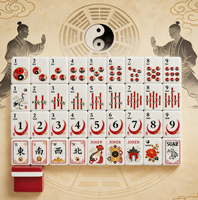 Tuiles de Mahjong Américaines Modernes en Acrylique Double Couche Premium, Peintes à la Main, Écologiques, Taille Standard, OEM ODM Marque Privée