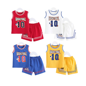 2 Pieces Sets Basketball Jerseys Kids Children Outdoor Sportswear Boys Sleeveless Basketball Uniform Camisetas De Baloncesto - Product Image 1