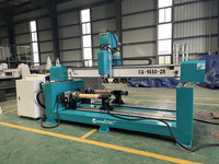 Routeur CNC 3D rotatif 4 axes grande taille à double tête 1650 pour le bois, machine de fraisage et de perçage de cylindres