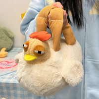 Nouveau Sac Bandoulière en Peluche Gugu Chicken Populaire pour les Trajets Quotidiens, Mignon Sac à Main Croisé, Poupée de Machine à Griffes, Vente en Gros Fabricant