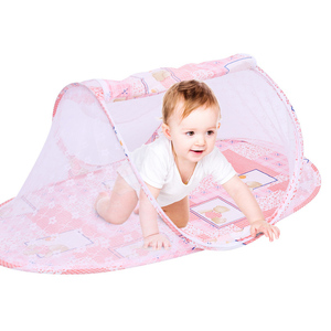 Moustiquaire pliante pour bébé avec coussin de couchage oreiller moustiquaire lit trois pièces ensemble 0-3 ans - Product Image 1