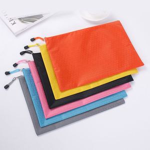 X515 Custom Plastic A4 File Folder Zipper Pouch <b>Lock</b> Envelope Document <b>Bag</b> Oxford File Folder Wholesale Factory Price - Product Image 2