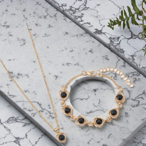 Gold Heart Christian Jewelry <b>Set</b> Necklace Bracelet <b>Ring</b> Earring <b>for</b> <b>Women</b> <b>Wedding</b> Engagement Party Gift - Product Image 3