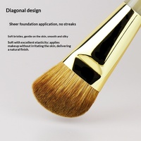 Kuas Foundation Bulu Musang Kuning Profesional Gagang Tanduk Sapi Kuas Makeup Foundation Krim