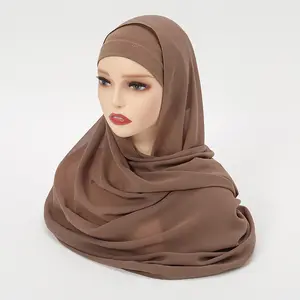 chiffon and matching undercap ensemble inner cap hijab under scarf