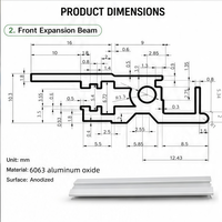 Poutre transversale avant en aluminium 6063 de haute qualité CPCI PXI VPX pour composants électroniques