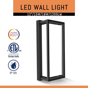 Applique murale LED pour <span class=keywords><strong>porte</strong></span> <span class=keywords><strong>d</strong></span>'<span class=keywords><strong>entrée</strong></span>, 12 pouces, 15W, 1200LM, dimmable, en aluminium, <span class=keywords><strong>luminaire</strong></span> extérieur pour porche, balcon, cour - Product Image 2