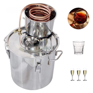 Alambic de distillation domestique en acier inoxydable pour alcool et huiles essentielles 10L 20L, kit de fabrication de vin, whisky et autres boissons - Product Image 1