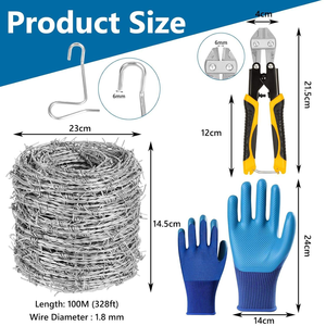 Alambre de púas de acero galvanizado de alta seguridad para cercas perimetrales y protección de barreras - Product Image 2