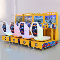 Machine de jeu d'amusement à pièces de simulateur d'arcade de voiture de course à grande vitesse pour enfants et adultes