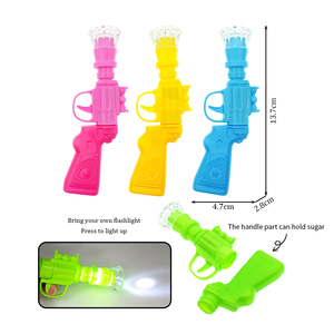 Lampe de poche vide pistolet conteneur de bonbons torche électrique en plastique pistolet bonbons jouets pour enfants - Product Image 1