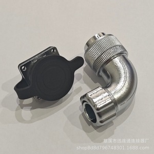 Conector de Aviación Tipo Codo WS24 de 2, 3, 4, 9, 10, 12, 15 y 19 Pines, Chapado en Oro, Carcasa de Aleación de Zinc - Product Image 2