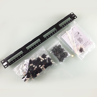 Panel Patch Modular CAT6 UTP 48 Port RJ45 2U 19 Inch untuk Rak, Panel Kabel Jaringan Berkualitas Tinggi 48 Port RJ45