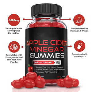 Les gommes au vinaigre <span class=keywords><strong>de</strong></span> <span class=keywords><strong>cidre</strong></span> <span class=keywords><strong>de</strong></span> pomme aident à contrôler l'appétit en augmentant la sensation <span class=keywords><strong>de</strong></span> satiété - Product Image 2