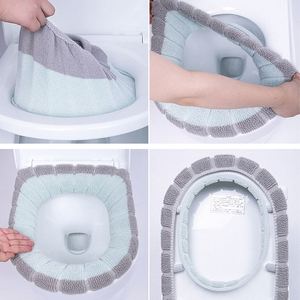 K452 Universal Warm Soft Washable Toilet Seat Cover <b>Mat</b> <b>Set</b> for Home <b>Mat</b> Seat Case Toilet Lid Cover - Product Image 3
