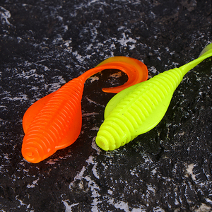 Esca per vermi artificiali da 6cm 8cm 10cm per esche per trote galleggianti d'acqua salata d'acqua dolce in PVC - Product Image 5