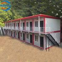 Maison modulaire moderne en conteneur à deux étages WinFair, la moins chère, duplex, maison de plage préfabriquée, villa préfabriquée, prix avec balcon