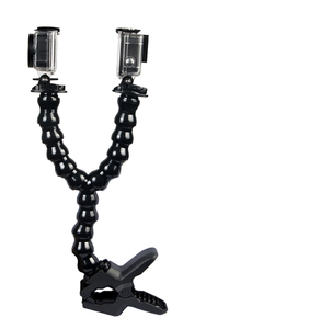 ปรับยืดหยุ่นผู้ถือ CLAMP ขาตั้งกล้องคู่คอสำหรับ <span class=keywords><strong>GoPro</strong></span> <span class=keywords><strong>Hero6</strong></span>/ 5/4/3/2 SJCAM Sport Action กล้องอุปกรณ์เสริม - Product Image 2