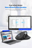 Souris sans fil ergonomique RGB à charge tri-mode, compatible avec plusieurs appareils, adaptée aux ordinateurs et ordinateurs portables, idéale pour le bureau