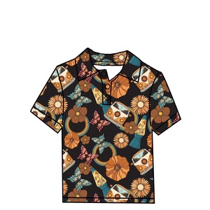 Pull à col montant personnalisé avec logo gratuit pour petite fille, chemise douce à col rabattu pour enfants en coton biologique - Product Image 4