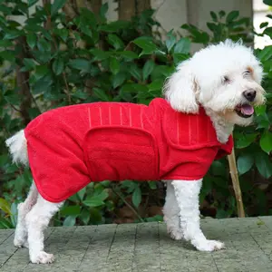 New Super fine Fiber Absorbent Schnellt rocknende Hunde robe Kleidung Haustier Bademantel