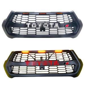 Parrilla Delantera Estilo GR para Toyota Hilux Revo con Luces, Negro Mate, Plástico ABS, Compatible con Modelos 21-23 - Product Image 2