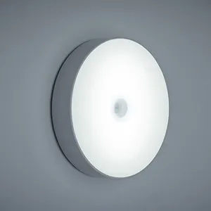 חיישן תנועת LED לילה אור USB נטענת לילה מנורת חדר שינה מטבח ארון אור אלחוטי ארון אור