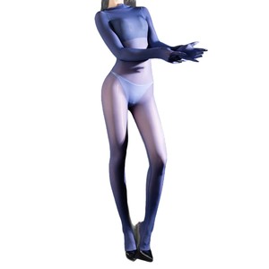 Glossy Bodysuit 5D Ultra Thin Nylon Satin Open Crotch Women Sexy Lingerie Costume - Product Image 5