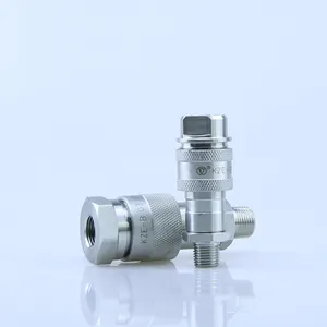 Hydraulic Couplings Type A Quick Disconnect Hydraulic Fittings Quick Coupling Quick Coupler Hydraulic Hose Fittings 1 Shut Off Way Valve Quick Connector