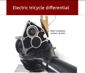 Tricycle électrique à quatre roues, haute puissance, moteur sans balais, frein à tambour différentiel, <span class=keywords><strong>pont</strong></span> 2000KG3kW4KW5KW, haute vitesse, essieu arrière Mingzun - Product Image 4
