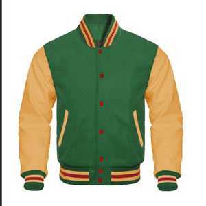 OEM Custom <b>Men's</b> Vintage University Logo Wool Varsity <b>Jacket</b> for <b>Men</b> 100% Cotton High Street Style with Stand Collar - Product Image 6