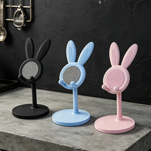 Rabbit Phone <b>Stand</b> Adjustable Desktop Holder For <b>Tablet</b> Phone Support Pink Blue Black Plastic <b>Stand</b> - Product Image 1