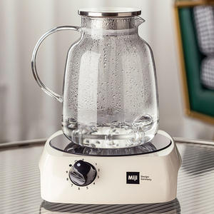 Carafe à eau froide en verre moderne pour la maison, grande capacité, en verre borosilicate avec couvercle, pour usage domestique - Product Image 5