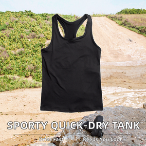 Camiseta Deportiva de Tirantes para Mujer, Tejida en Poliéster, Estilo Racerback, Color Sólido, Transpirable, de Secado Rápido, para Fitness - Product Image 2
