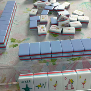 Mahjong Game Set American Style 160 Pieces Acrylic Tiles Custom Design OEM ODM Game Set for Adults Gift - Product Image 2
