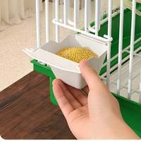 Jaula portátil colgante de metal sólido para loros pequeños y medianos, periquitos y pinzones, con bandeja de alambre encriptado de 1 cm y 35 cm de largo.