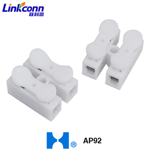 Linkconn AP92 2P Wire Connector Push Button <b>Terminal</b> Block for 0.5-2.5mm² Cable Industrial Iush Button <b>Terminal</b> Brass Contacts - Product Image 3