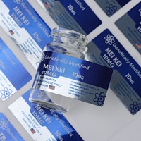Étiquettes autocollantes personnalisées de luxe pour flacons de peptides de 3 ml et 5 ml, imperméables, pour la recherche en laboratoire, autocollants brillants avec logo