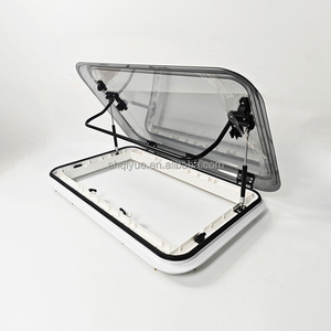 Precio de fábrica Marco blanco de aluminio Ventana de techo solar RV Camper Remolque LED Skylight 800x500mm - Product Image 4