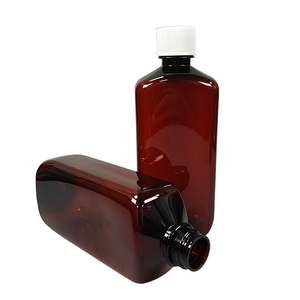 Nueva Botella PET Redonda de 16 oz (473 ml) Color Ámbar + Tapa de Rosca Blanca de 28/400 mm, Envase Transparente para Almacenamiento de Medicamentos - Product Image 3