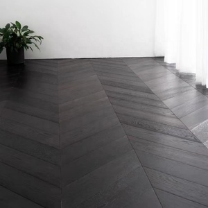 Suelo de madera de <span class=keywords><strong>parquet</strong></span> de roble cepillado negro avanzado Suelo de tablero de madera compuesto multicapa a prueba de humedad - Product Image 6