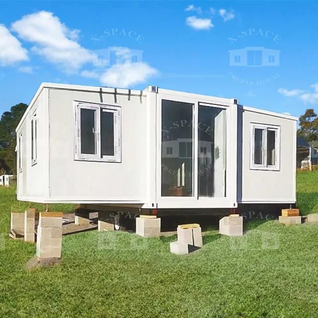 Preço barato modular home structure steel frame 2 floor steel office/cafe container homes 40ft luxury house