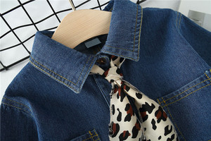 Kids Clothing Denim Long Sleeve Balochi Dress Designs Frocks Photos Made in India Party Imported China - Product Image 6