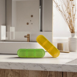 Wholesale Portable 3-Compartment <b>Large</b> Capacity Medicine Reminder <b>Box</b> Carry-On Pill Storage Case with Sub-<b>Packing</b> Feature - Product Image 1