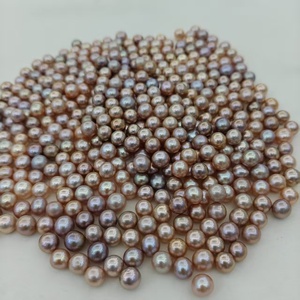 7,5-8,5mm 5A grado redondo Real agua dulce perlas naturales de agua dulce rosa púrpura naranja perlas sueltas perla Zhuji sin perforar - Product Image 6