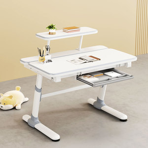 Nouveau design Table d'étude ergonomique pour enfants Mobilier de maison Bureau d'apprentissage pour enfants en bois de haute qualité Ensemble de chaises avec étagère - Product Image 4