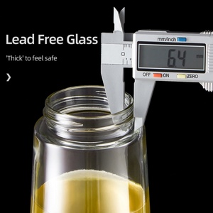 Nuevas Botellas de Aceite de Vidrio de Borosilicato de Alta Calidad con Diseño Variado, Dispensador de Vinagre Transparente para Cocina, Olla para Aceite de Oliva con Asa - Product Image 4